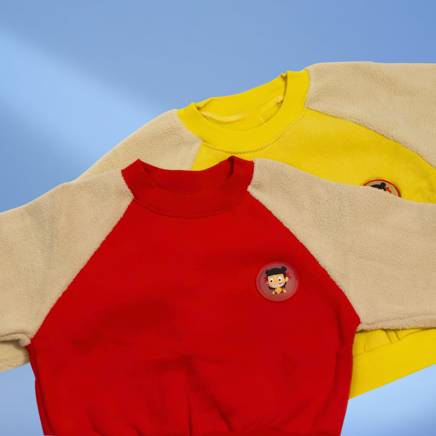 Cozy Fleece Sleeve Sweatshirt for Kids