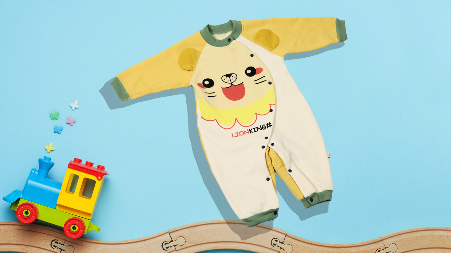 Lion King Baby Romper for winters - Adorable Full Sleeves Jumpsuit