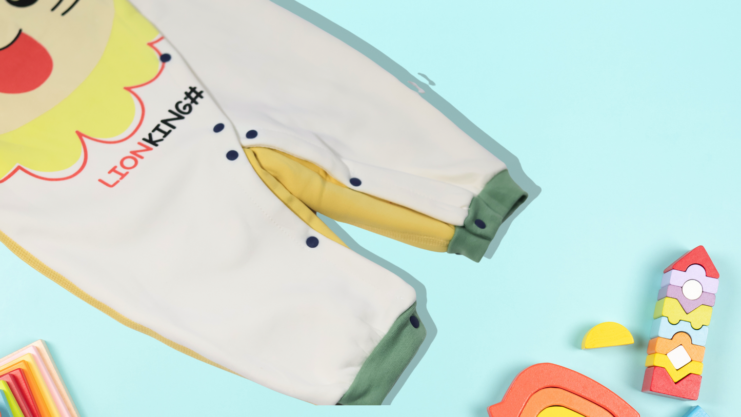 Lion King Baby Romper for winters - Adorable Full Sleeves Jumpsuit