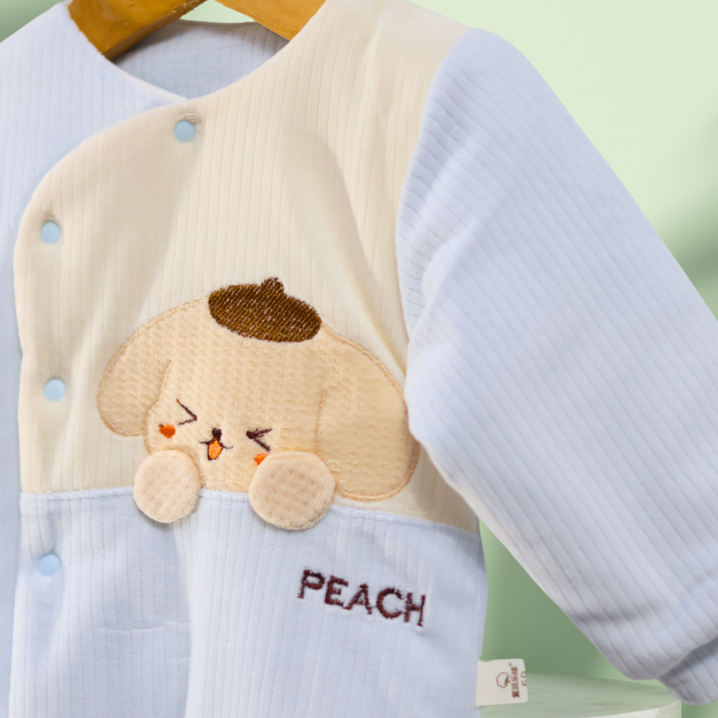Soft Padded Baby Outfit Set with Adorable Puppy Design - Tinnie and Tiny
