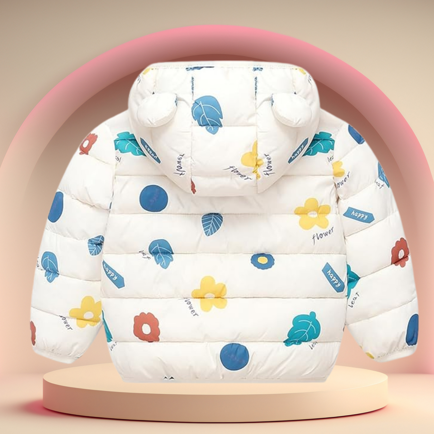 Adorable Flower Hooded Puffer Jacket for Kids | Tinnie & Tiny