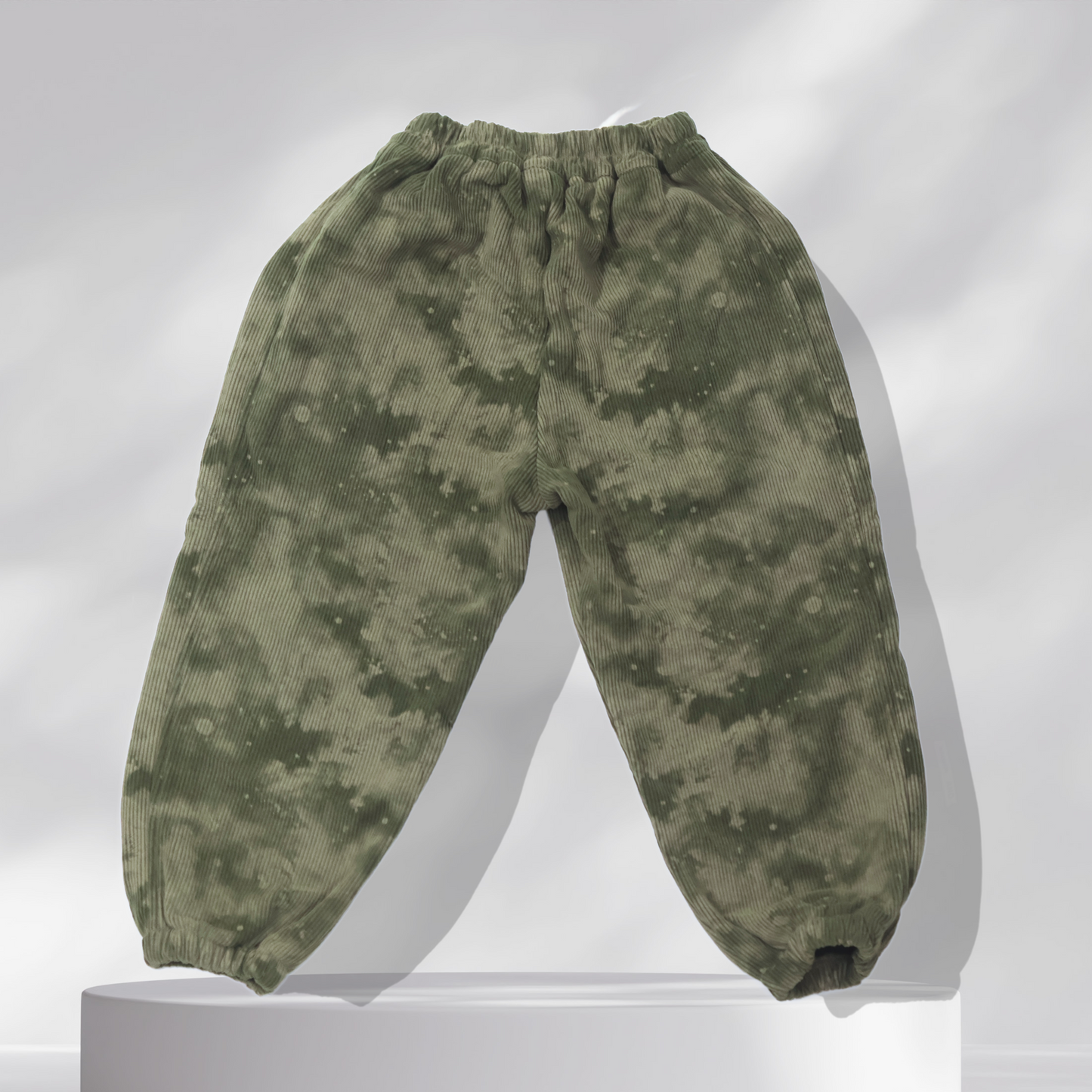 Stylish Green Camouflage Padded Jogger Pants for Kids by Tinnie and Tiny