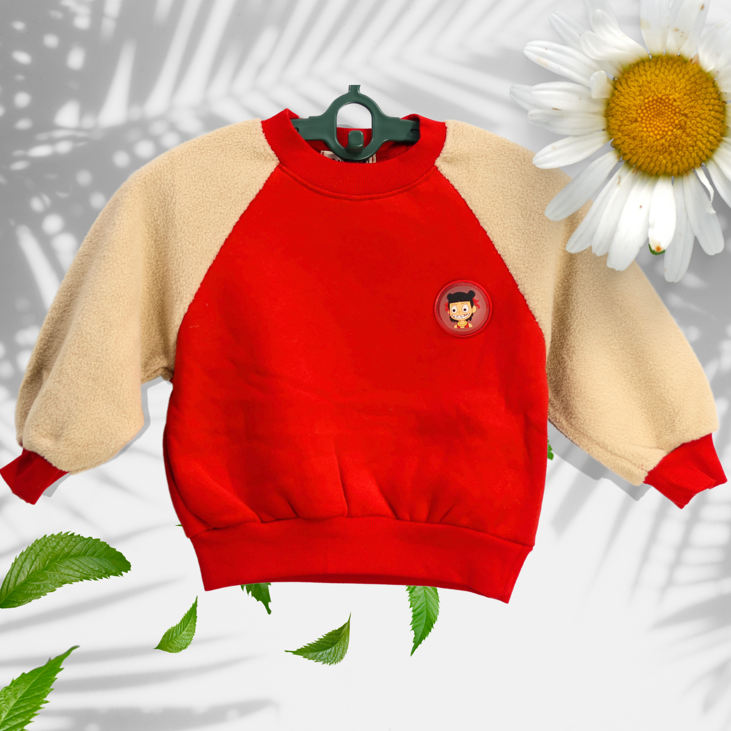 Cozy Fleece Sleeve Sweatshirt for Kids