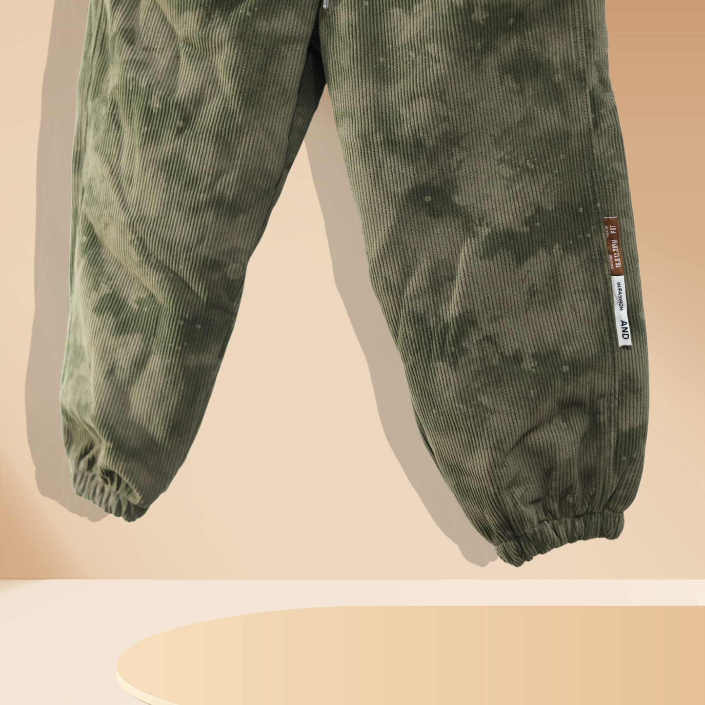 Stylish Green Camouflage Padded Jogger Pants for Kids by Tinnie and Tiny