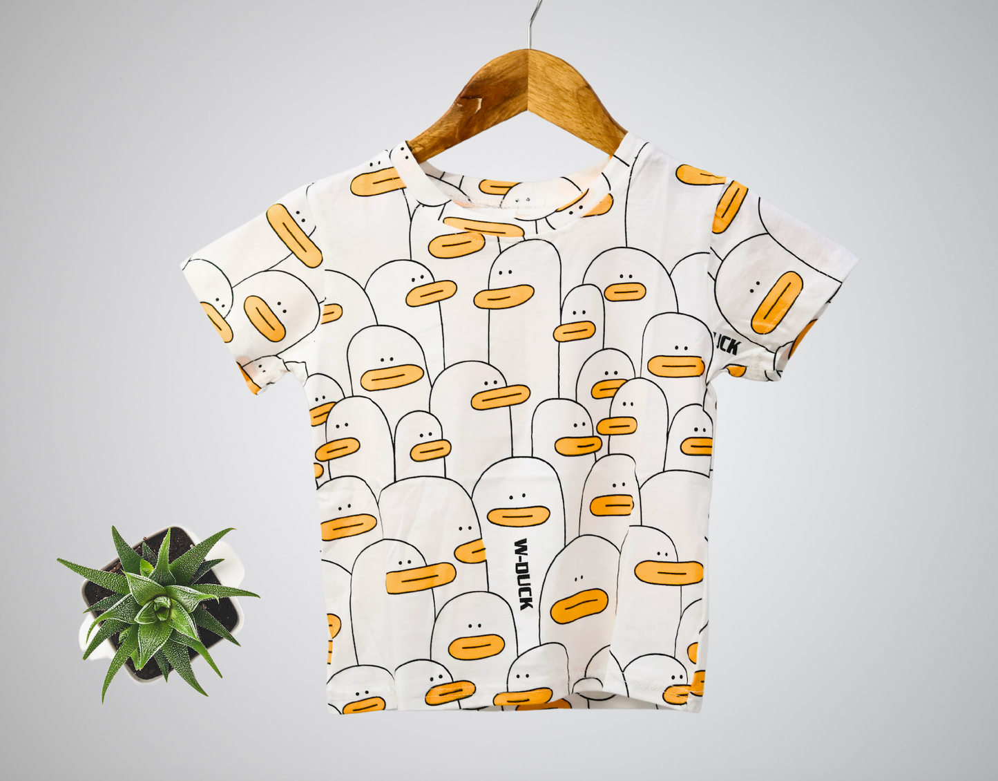 Duck Print Kids' T-Shirt | Unisex | Skin friendly soft cotton fabric