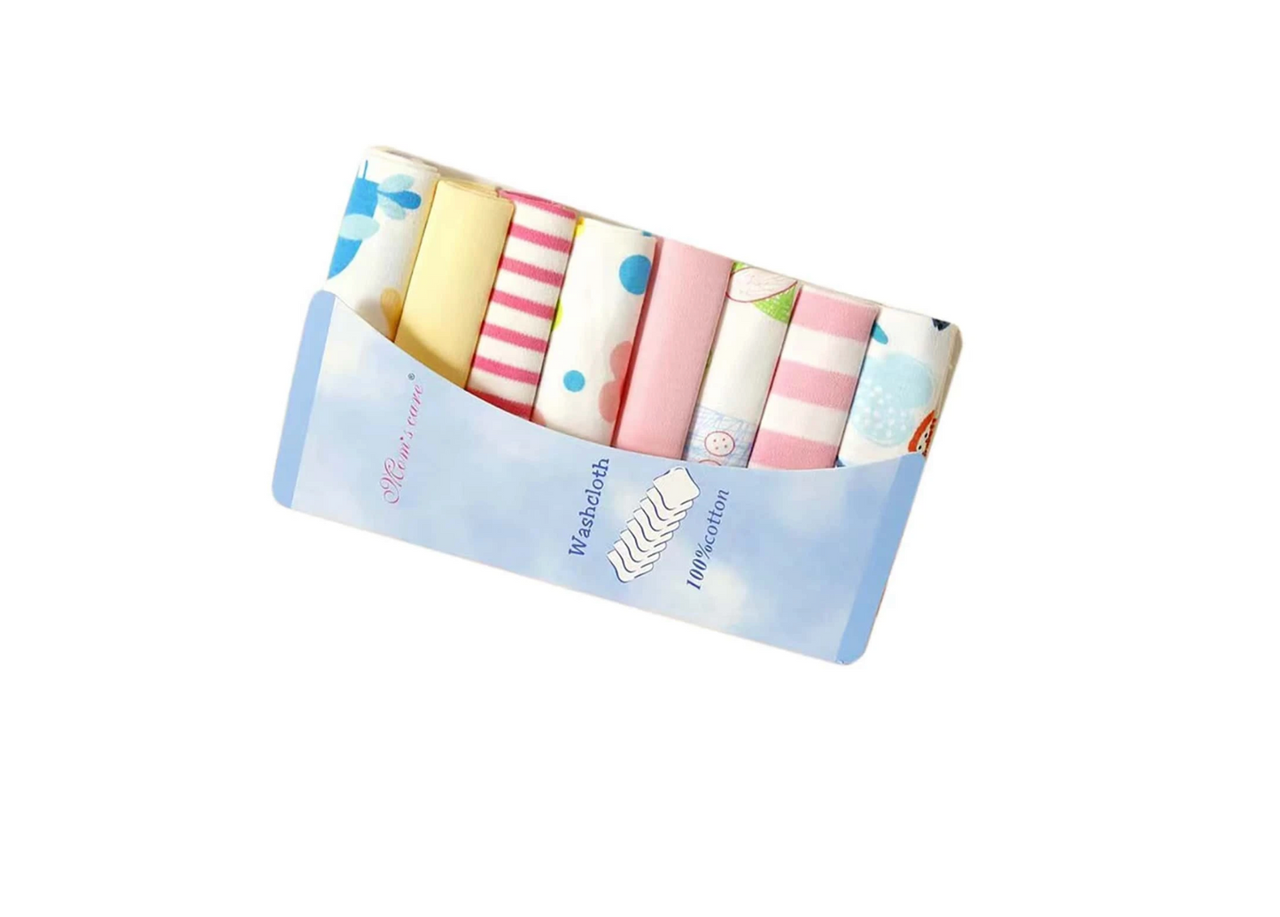 Tinnie and Tiny 6-Piece Baby Wash Cloth Set - Soft and Gentle for Everyday Use