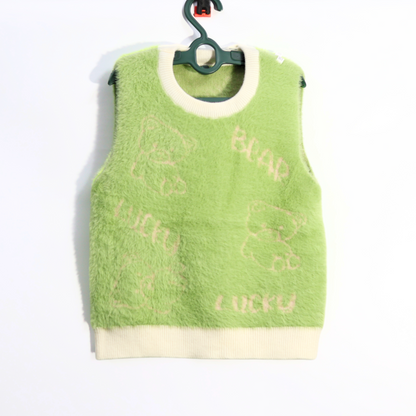 Soft Furry Bear Cut Sleeve Sweater for Kids – Cozy Sweater by Tinnie and Tiny