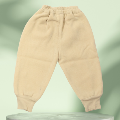 Adorable Decorated Kids’ Corduroy Pants - Soft Beige