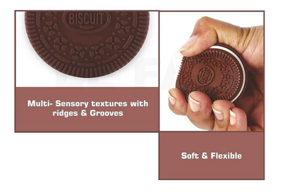 Cookie Teether for Babies - Soft, BPA-Free Silicone Teething Toy